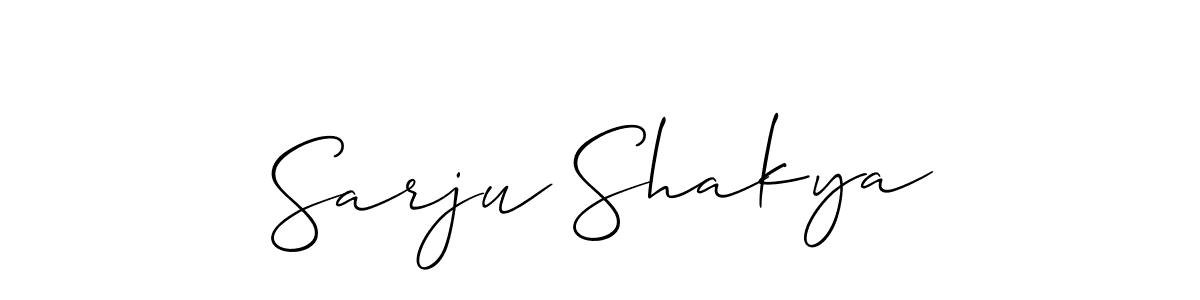 Sarju Shakya stylish signature style. Best Handwritten Sign (Allison_Script) for my name. Handwritten Signature Collection Ideas for my name Sarju Shakya. Sarju Shakya signature style 2 images and pictures png