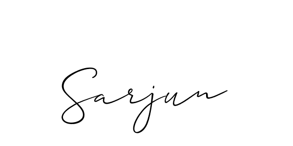 It looks lik you need a new signature style for name Sarjun. Design unique handwritten (Allison_Script) signature with our free signature maker in just a few clicks. Sarjun signature style 2 images and pictures png