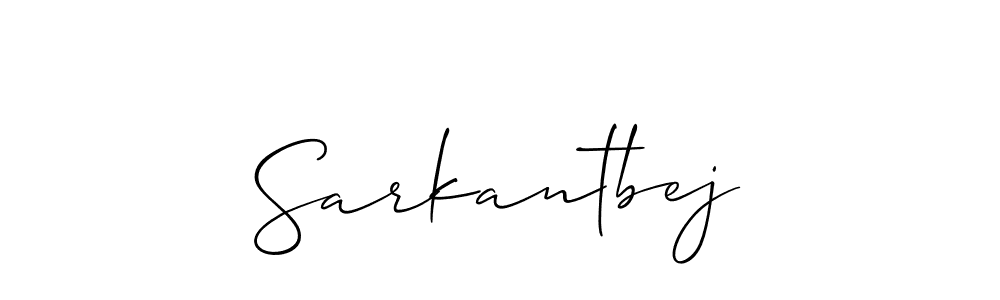 Sarkantbej stylish signature style. Best Handwritten Sign (Allison_Script) for my name. Handwritten Signature Collection Ideas for my name Sarkantbej. Sarkantbej signature style 2 images and pictures png