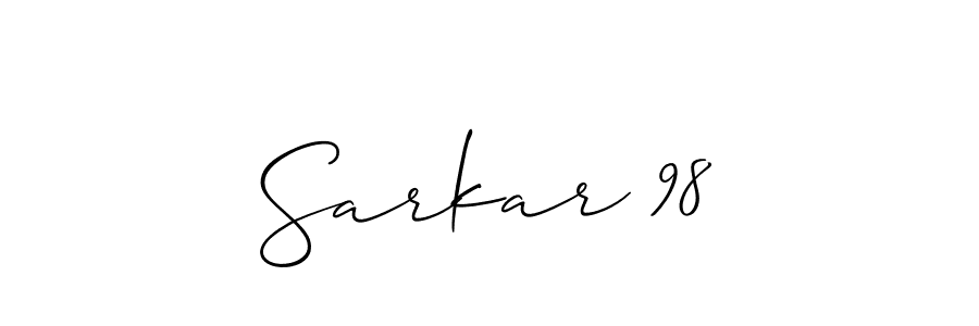 Create a beautiful signature design for name Sarkar 98. With this signature (Allison_Script) fonts, you can make a handwritten signature for free. Sarkar 98 signature style 2 images and pictures png