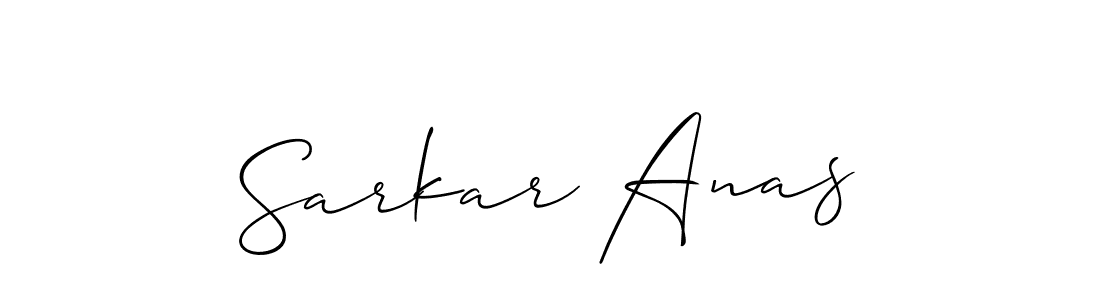 Make a short Sarkar Anas signature style. Manage your documents anywhere anytime using Allison_Script. Create and add eSignatures, submit forms, share and send files easily. Sarkar Anas signature style 2 images and pictures png