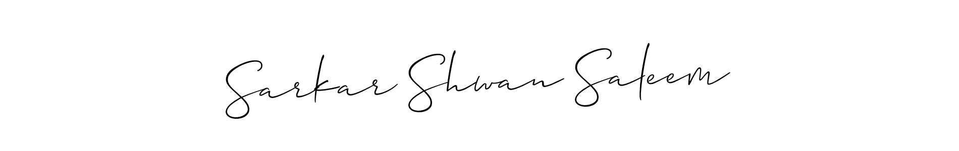 It looks lik you need a new signature style for name Sarkar Shwan Saleem. Design unique handwritten (Allison_Script) signature with our free signature maker in just a few clicks. Sarkar Shwan Saleem signature style 2 images and pictures png