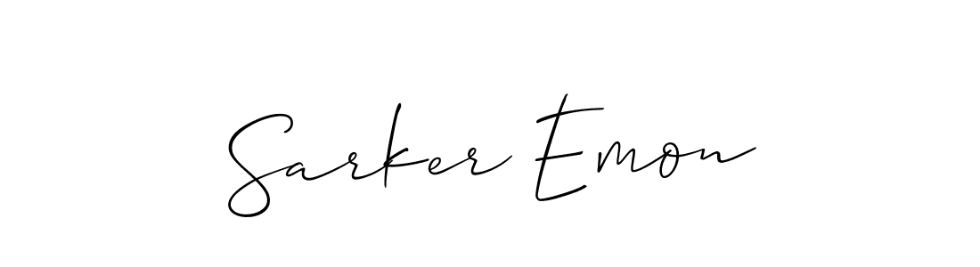 You should practise on your own different ways (Allison_Script) to write your name (Sarker Emon) in signature. don't let someone else do it for you. Sarker Emon signature style 2 images and pictures png