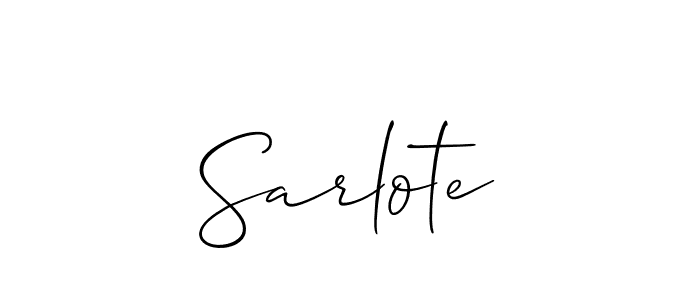 The best way (Allison_Script) to make a short signature is to pick only two or three words in your name. The name Sarlote include a total of six letters. For converting this name. Sarlote signature style 2 images and pictures png