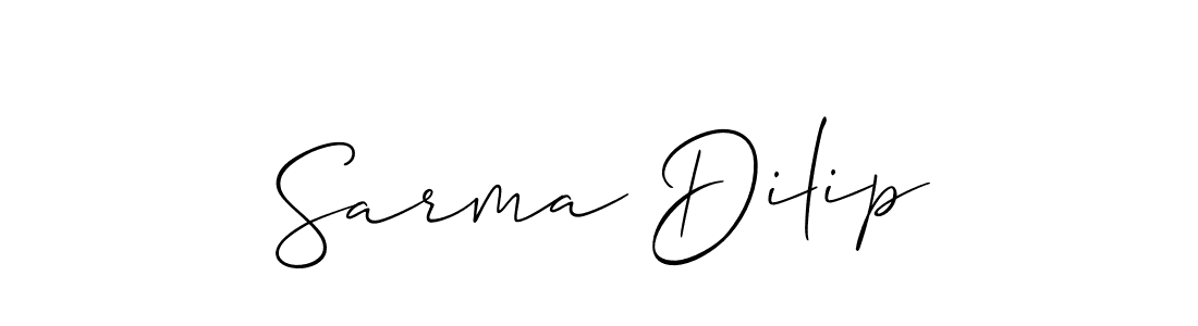 Make a beautiful signature design for name Sarma Dilip. With this signature (Allison_Script) style, you can create a handwritten signature for free. Sarma Dilip signature style 2 images and pictures png