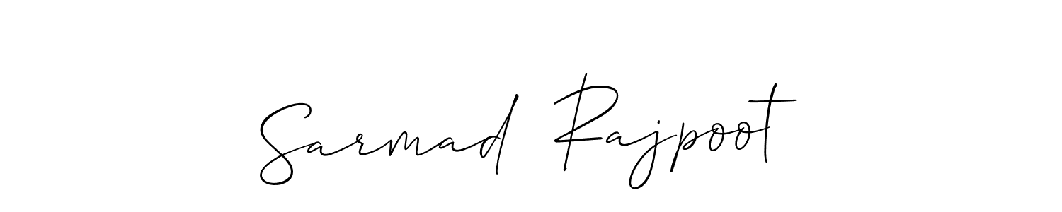 How to make Sarmad  Rajpoot signature? Allison_Script is a professional autograph style. Create handwritten signature for Sarmad  Rajpoot name. Sarmad  Rajpoot signature style 2 images and pictures png