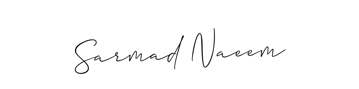 Similarly Allison_Script is the best handwritten signature design. Signature creator online .You can use it as an online autograph creator for name Sarmad Naeem. Sarmad Naeem signature style 2 images and pictures png