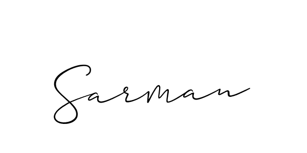 It looks lik you need a new signature style for name Sarman. Design unique handwritten (Allison_Script) signature with our free signature maker in just a few clicks. Sarman signature style 2 images and pictures png