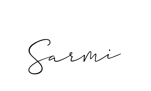 Make a beautiful signature design for name Sarmi. With this signature (Allison_Script) style, you can create a handwritten signature for free. Sarmi signature style 2 images and pictures png