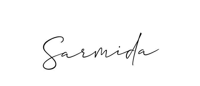 The best way (Allison_Script) to make a short signature is to pick only two or three words in your name. The name Sarmida include a total of six letters. For converting this name. Sarmida signature style 2 images and pictures png