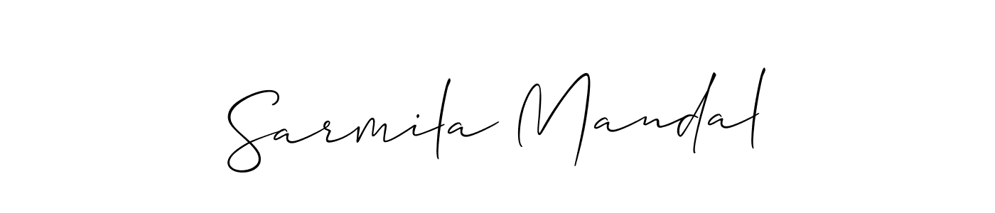 How to Draw Sarmila Mandal signature style? Allison_Script is a latest design signature styles for name Sarmila Mandal. Sarmila Mandal signature style 2 images and pictures png