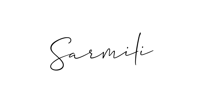Sarmili stylish signature style. Best Handwritten Sign (Allison_Script) for my name. Handwritten Signature Collection Ideas for my name Sarmili. Sarmili signature style 2 images and pictures png