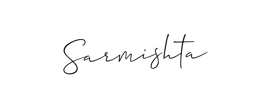 Also we have Sarmishta name is the best signature style. Create professional handwritten signature collection using Allison_Script autograph style. Sarmishta signature style 2 images and pictures png