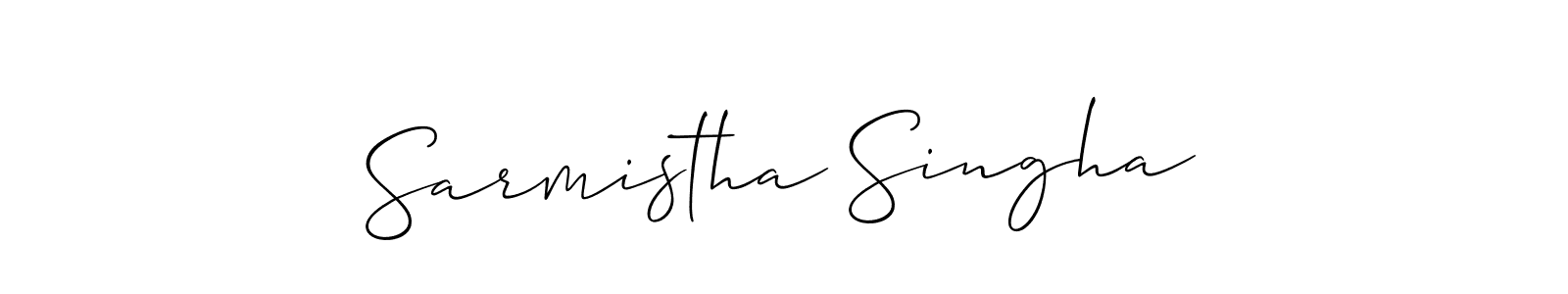 How to make Sarmistha Singha signature? Allison_Script is a professional autograph style. Create handwritten signature for Sarmistha Singha name. Sarmistha Singha signature style 2 images and pictures png