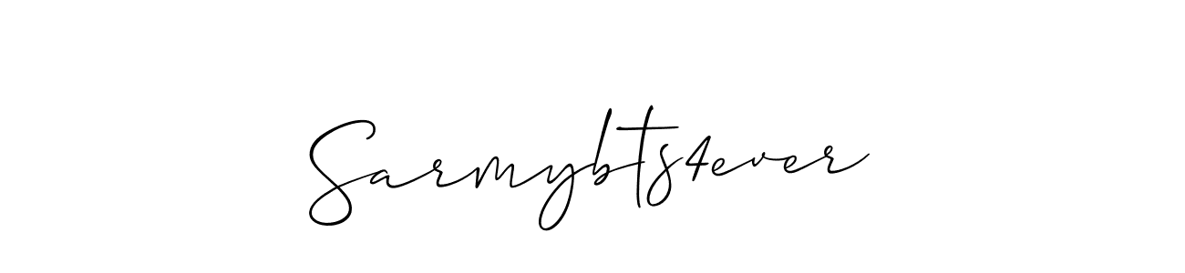 Also we have Sarmybts4ever name is the best signature style. Create professional handwritten signature collection using Allison_Script autograph style. Sarmybts4ever signature style 2 images and pictures png
