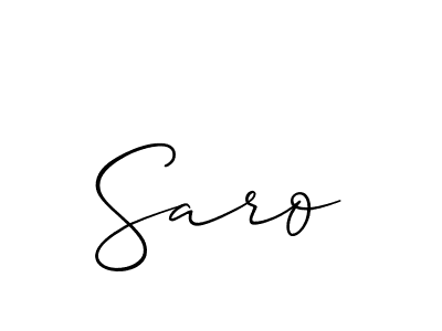 Saro stylish signature style. Best Handwritten Sign (Allison_Script) for my name. Handwritten Signature Collection Ideas for my name Saro. Saro signature style 2 images and pictures png