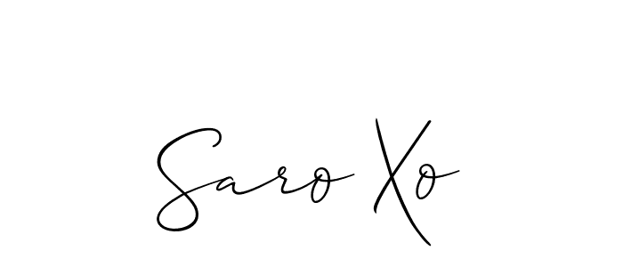 You should practise on your own different ways (Allison_Script) to write your name (Saro Xo) in signature. don't let someone else do it for you. Saro Xo signature style 2 images and pictures png