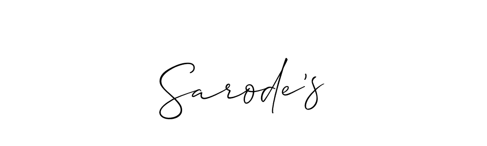 How to make Sarode’s name signature. Use Allison_Script style for creating short signs online. This is the latest handwritten sign. Sarode’s signature style 2 images and pictures png