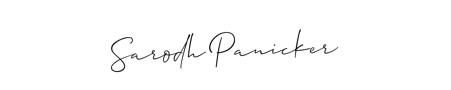 Also we have Sarodh Panicker name is the best signature style. Create professional handwritten signature collection using Allison_Script autograph style. Sarodh Panicker signature style 2 images and pictures png