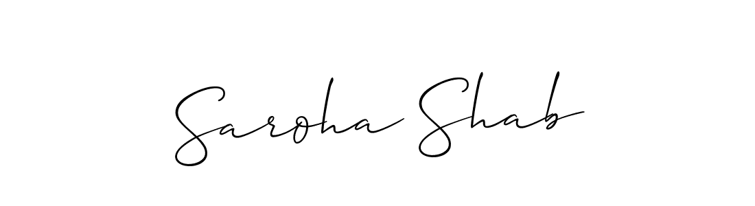 Best and Professional Signature Style for Saroha Shab. Allison_Script Best Signature Style Collection. Saroha Shab signature style 2 images and pictures png