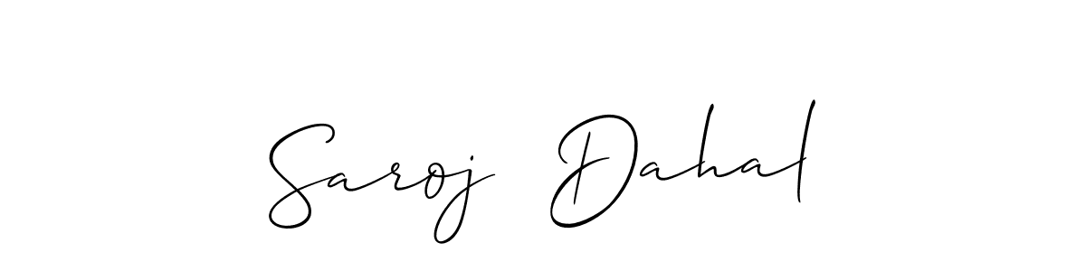 Similarly Allison_Script is the best handwritten signature design. Signature creator online .You can use it as an online autograph creator for name Saroj  Dahal. Saroj  Dahal signature style 2 images and pictures png