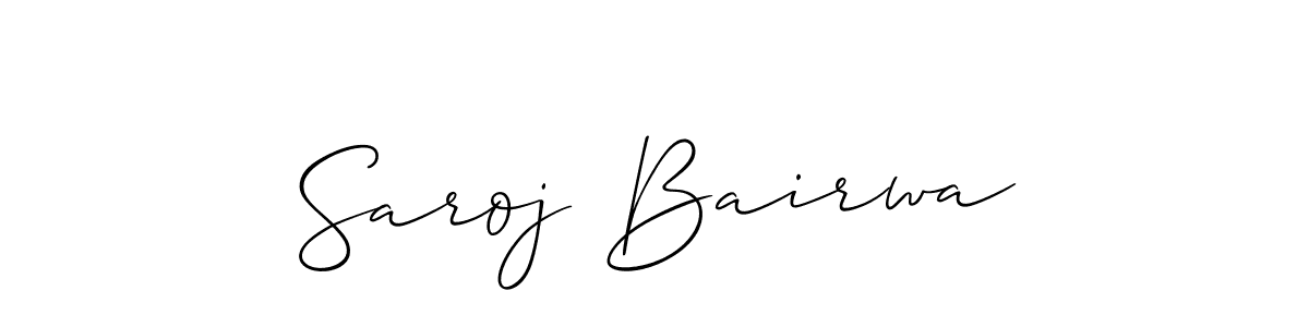How to Draw Saroj Bairwa signature style? Allison_Script is a latest design signature styles for name Saroj Bairwa. Saroj Bairwa signature style 2 images and pictures png