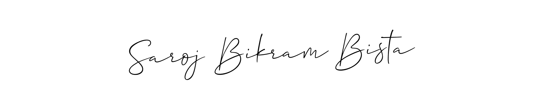 It looks lik you need a new signature style for name Saroj Bikram Bista. Design unique handwritten (Allison_Script) signature with our free signature maker in just a few clicks. Saroj Bikram Bista signature style 2 images and pictures png