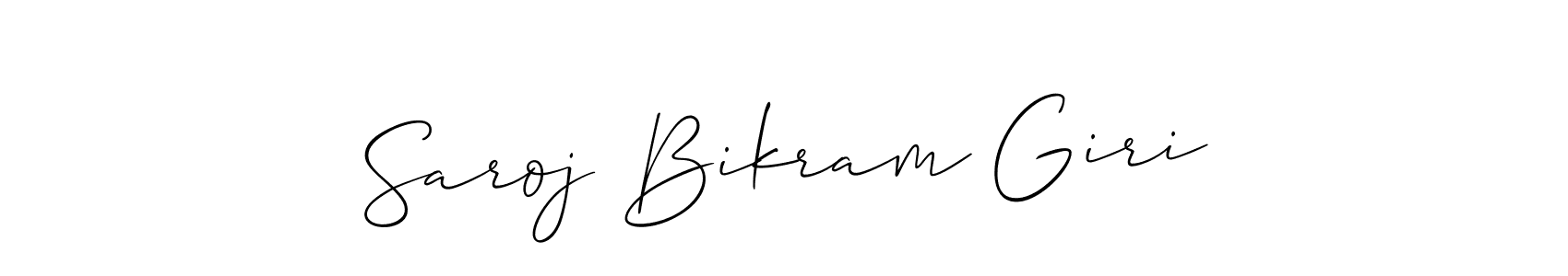 The best way (Allison_Script) to make a short signature is to pick only two or three words in your name. The name Saroj Bikram Giri include a total of six letters. For converting this name. Saroj Bikram Giri signature style 2 images and pictures png
