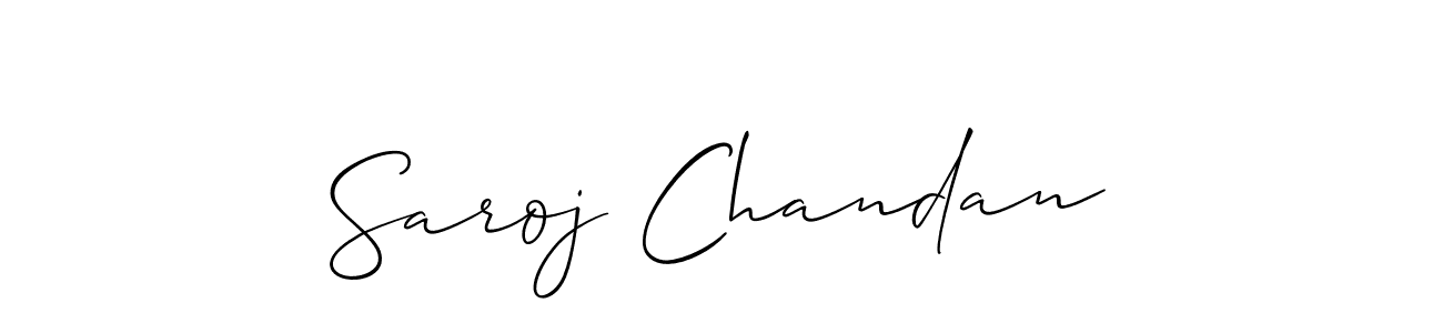 Make a short Saroj Chandan signature style. Manage your documents anywhere anytime using Allison_Script. Create and add eSignatures, submit forms, share and send files easily. Saroj Chandan signature style 2 images and pictures png