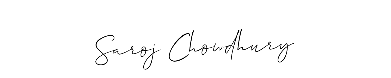 Design your own signature with our free online signature maker. With this signature software, you can create a handwritten (Allison_Script) signature for name Saroj Chowdhury. Saroj Chowdhury signature style 2 images and pictures png