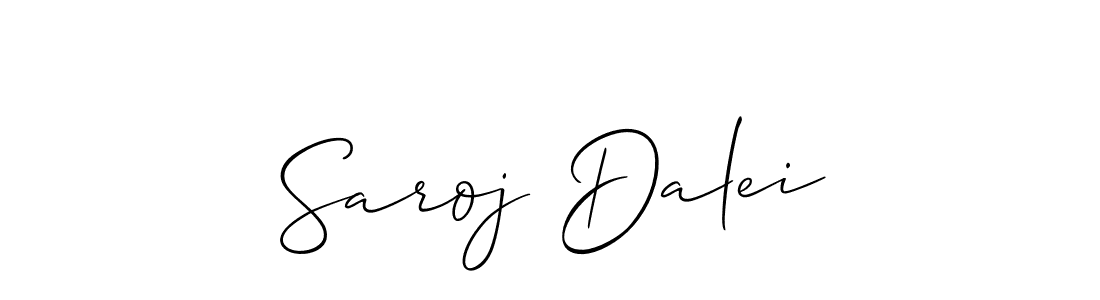 This is the best signature style for the Saroj Dalei name. Also you like these signature font (Allison_Script). Mix name signature. Saroj Dalei signature style 2 images and pictures png
