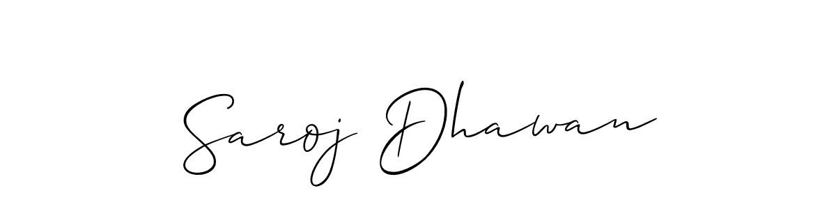 You should practise on your own different ways (Allison_Script) to write your name (Saroj Dhawan) in signature. don't let someone else do it for you. Saroj Dhawan signature style 2 images and pictures png