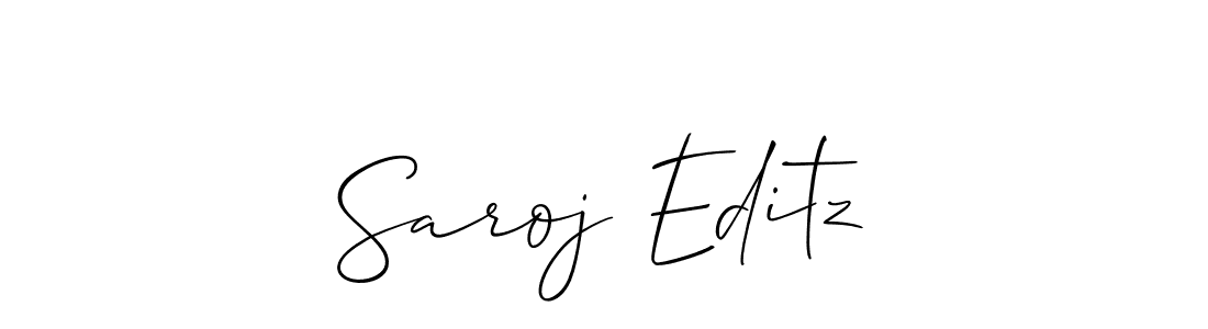 Create a beautiful signature design for name Saroj Editz. With this signature (Allison_Script) fonts, you can make a handwritten signature for free. Saroj Editz signature style 2 images and pictures png