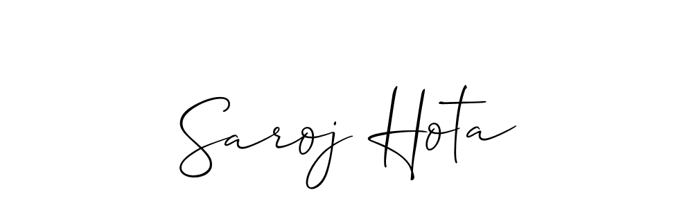 Make a beautiful signature design for name Saroj Hota. With this signature (Allison_Script) style, you can create a handwritten signature for free. Saroj Hota signature style 2 images and pictures png