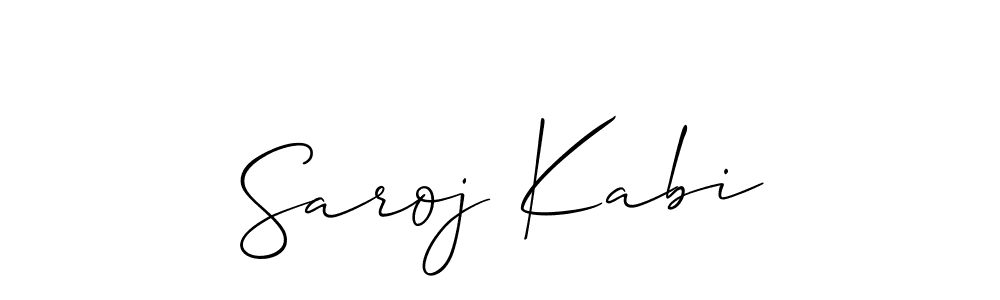 Design your own signature with our free online signature maker. With this signature software, you can create a handwritten (Allison_Script) signature for name Saroj Kabi. Saroj Kabi signature style 2 images and pictures png