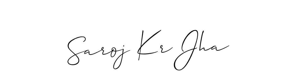 This is the best signature style for the Saroj Kr Jha name. Also you like these signature font (Allison_Script). Mix name signature. Saroj Kr Jha signature style 2 images and pictures png