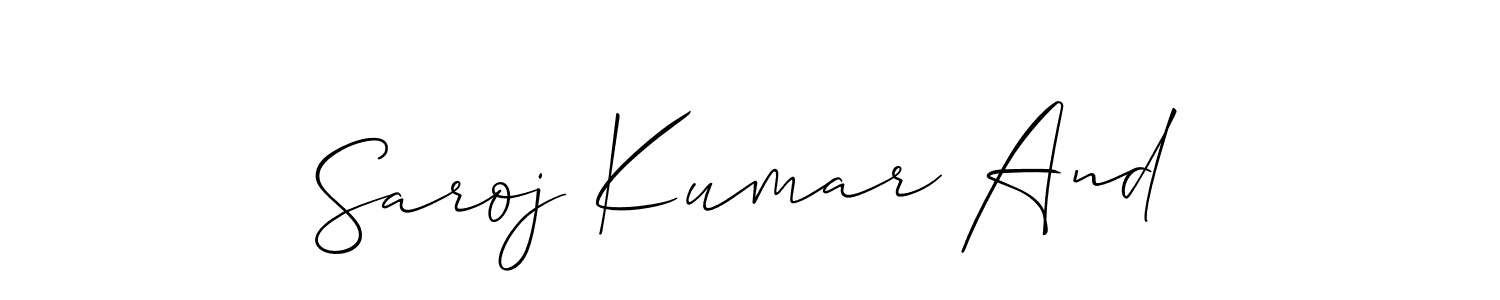 Make a beautiful signature design for name Saroj Kumar And. With this signature (Allison_Script) style, you can create a handwritten signature for free. Saroj Kumar And signature style 2 images and pictures png