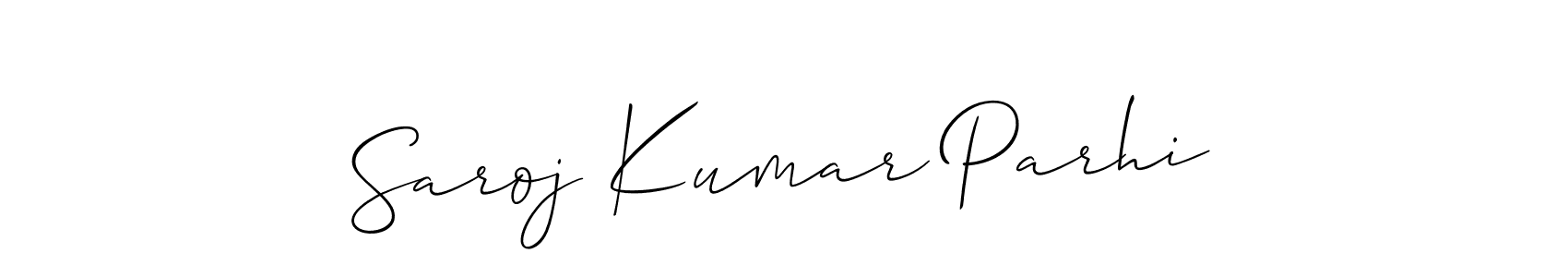 Also You can easily find your signature by using the search form. We will create Saroj Kumar Parhi name handwritten signature images for you free of cost using Allison_Script sign style. Saroj Kumar Parhi signature style 2 images and pictures png