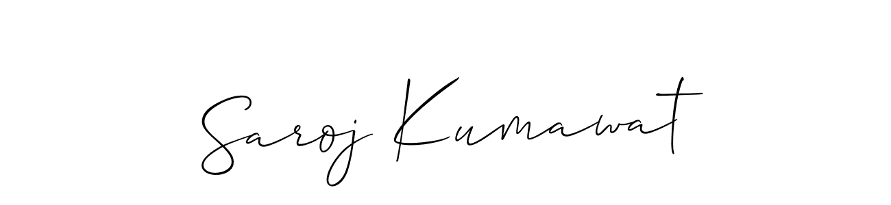 This is the best signature style for the Saroj Kumawat name. Also you like these signature font (Allison_Script). Mix name signature. Saroj Kumawat signature style 2 images and pictures png