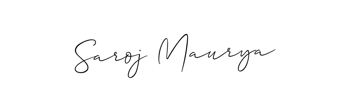 Create a beautiful signature design for name Saroj Maurya. With this signature (Allison_Script) fonts, you can make a handwritten signature for free. Saroj Maurya signature style 2 images and pictures png