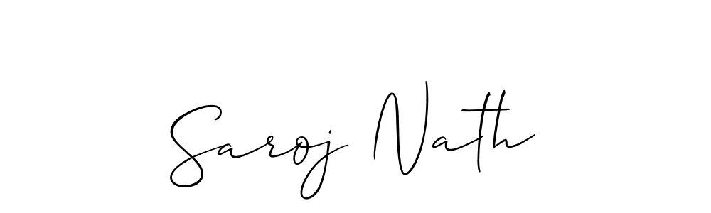 Make a beautiful signature design for name Saroj Nath. With this signature (Allison_Script) style, you can create a handwritten signature for free. Saroj Nath signature style 2 images and pictures png