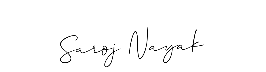 How to make Saroj Nayak signature? Allison_Script is a professional autograph style. Create handwritten signature for Saroj Nayak name. Saroj Nayak signature style 2 images and pictures png