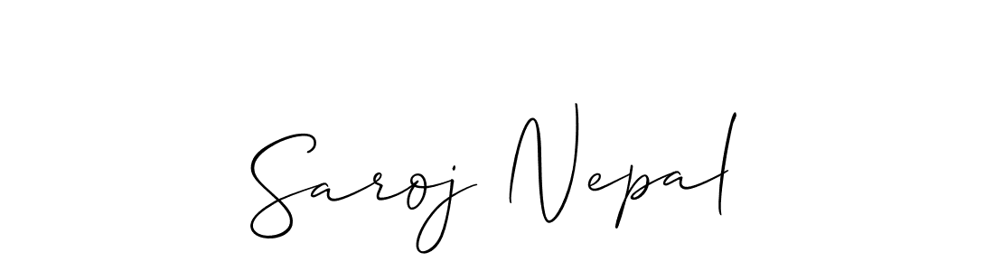 How to Draw Saroj Nepal signature style? Allison_Script is a latest design signature styles for name Saroj Nepal. Saroj Nepal signature style 2 images and pictures png