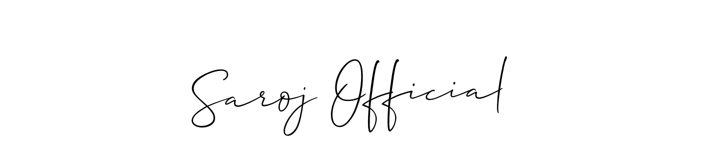 How to Draw Saroj Official signature style? Allison_Script is a latest design signature styles for name Saroj Official. Saroj Official signature style 2 images and pictures png