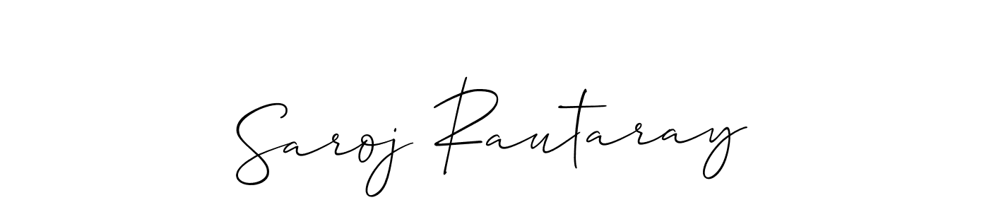 Create a beautiful signature design for name Saroj Rautaray. With this signature (Allison_Script) fonts, you can make a handwritten signature for free. Saroj Rautaray signature style 2 images and pictures png