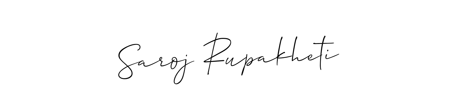 Allison_Script is a professional signature style that is perfect for those who want to add a touch of class to their signature. It is also a great choice for those who want to make their signature more unique. Get Saroj Rupakheti name to fancy signature for free. Saroj Rupakheti signature style 2 images and pictures png