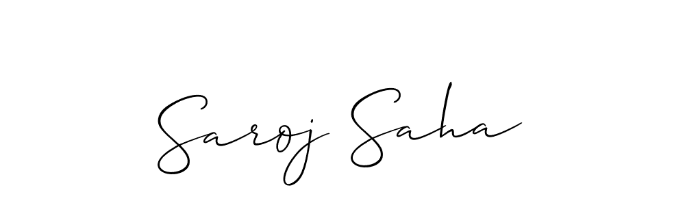 Also we have Saroj Saha name is the best signature style. Create professional handwritten signature collection using Allison_Script autograph style. Saroj Saha signature style 2 images and pictures png