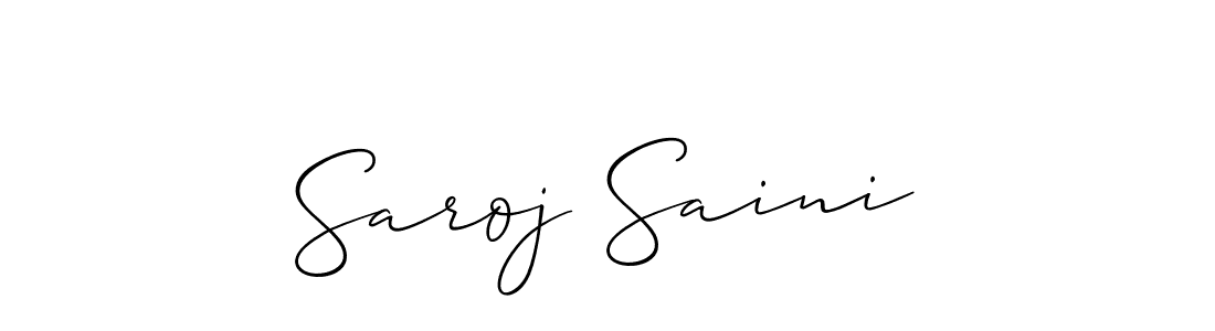 Also we have Saroj Saini name is the best signature style. Create professional handwritten signature collection using Allison_Script autograph style. Saroj Saini signature style 2 images and pictures png