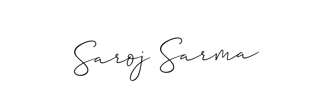 It looks lik you need a new signature style for name Saroj Sarma. Design unique handwritten (Allison_Script) signature with our free signature maker in just a few clicks. Saroj Sarma signature style 2 images and pictures png