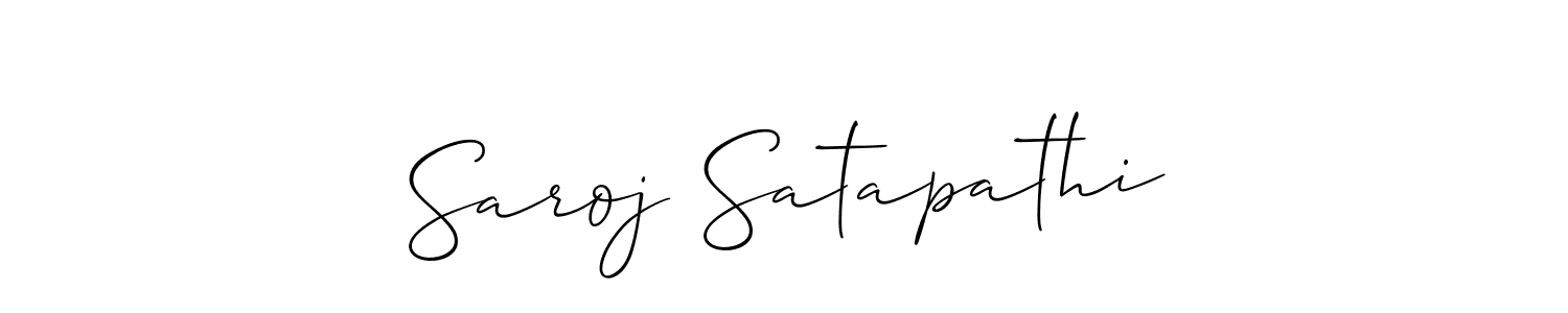 You should practise on your own different ways (Allison_Script) to write your name (Saroj Satapathi) in signature. don't let someone else do it for you. Saroj Satapathi signature style 2 images and pictures png